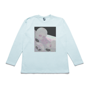 "The Seashore" Taper-Fit Heavy Cotton Long Sleeve Tee Mint