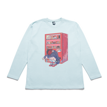 Load image into Gallery viewer, &quot;Vending Machine&quot; Taper-Fit Heavy Cotton Long Sleeve Tee Sky Blue/Mint/Rose