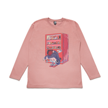 Load image into Gallery viewer, &quot;Vending Machine&quot; Taper-Fit Heavy Cotton Long Sleeve Tee Sky Blue/Mint/Rose