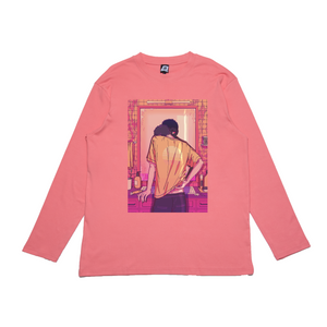"The Other One" Cut and Sew Wide-body Long Sleeved Tee Salmon Pink