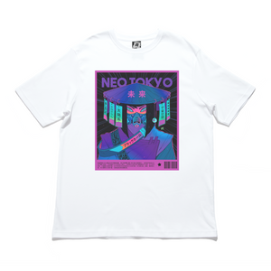 "Welcome to Neo Tokyo" Cut and Sew Wide-body Tee White/Black