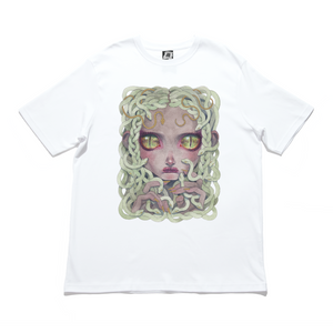 "Medusa" Cut and Sew Wide-body Tee White