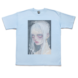 "Ghost" Taper-Fit Heavy Cotton Tee Sky Blue