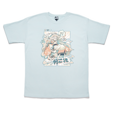 Load image into Gallery viewer, &quot;Isekai&quot; Taper-Fit Heavy Cotton Tee Beige/Mint