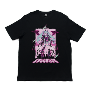 "Succubus" Cut and Sew Wide-body Tee White/Black