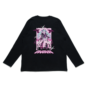 "Succubus" Cut and Sew Wide-body Long Sleeved Tee White/Black
