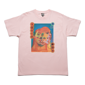 "Portrait" Taper-Fit Heavy Cotton Tee Pink