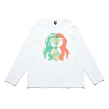 Load image into Gallery viewer, &quot;Convergenza&quot; Cut and Sew Wide-body Long Sleeved Tee White