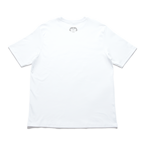 "Don't Hug the Messenger" Cut and Sew Wide-body Tee White