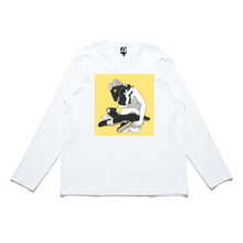 Load image into Gallery viewer, &quot;Don&#39;t Hug the Messenger&quot; Cut and Sew Wide-body Long Sleeved Tee White