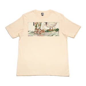 "Traces of Memories #1" Cut and Sew Wide-body Tee Black/Beige/Salmon Pink
