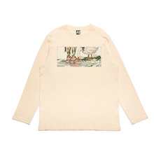 Load image into Gallery viewer, &quot;Traces of Memories #1&quot; Cut and Sew Wide-body Long Sleeved Tee Black/Beige/Salmon Pink
