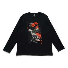 Load image into Gallery viewer, &quot;CAT/猫&quot; Cut and Sew Wide-body Long Sleeved Tee White/Black/Beige