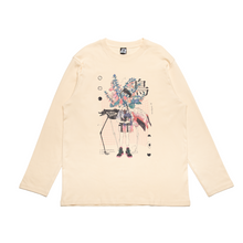 Load image into Gallery viewer, &quot;BIRD/鳥&quot; Cut and Sew Wide-body Long Sleeved Tee White/Black/Beige