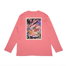 Load image into Gallery viewer, &quot;Pool Party&quot; Cut and Sew Wide-body Long Sleeved Tee White/Salmon Pink