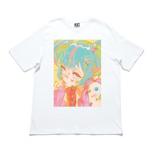 "Rainbow " Cut and Sew Wide-body Tee White