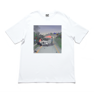"404" Cut and Sew Wide-body Tee White