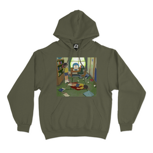 "I Killed Myself In The Past" Fleece Hoodie Khaki