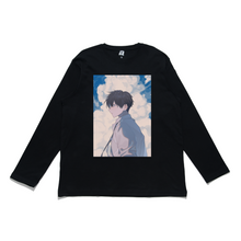 Load image into Gallery viewer, &quot;Breathe the Air of Freedom&quot; Cut and Sew Wide-body Long Sleeved Tee White/Black