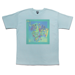 "Pile Up The Days" Taper-Fit Heavy Cotton Tee Mint