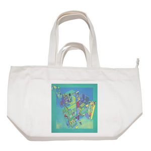 "Pile Up The Days" Tote Carrier Bag Cream
