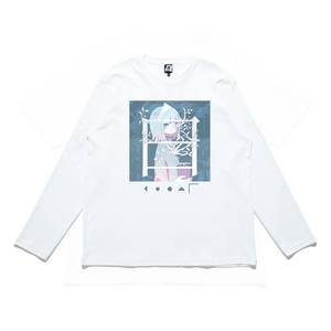 "White" Cut and Sew Wide-body Long Sleeved Tee White