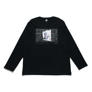 "Isolated World 2020" Cut and Sew Wide-body Long Sleeved Tee Black