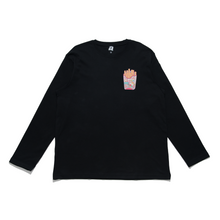 Load image into Gallery viewer, &quot;Fries &amp; Cereal&quot; Cut and Sew Wide-body Long Sleeved Tee White/Black