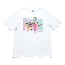 Load image into Gallery viewer, &quot;Tiger Friends&quot; - Cut and Sew Wide-body Tee White/Black