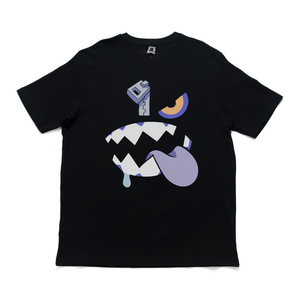 "Peco Mouth" Cut and Sew Wide-body Tee Black