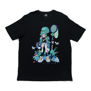 "Chameleon Girl" Cut and Sew Wide-body Tee Black