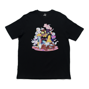 "Sweets Buddies" Cut and Sew Wide-body Tee Black