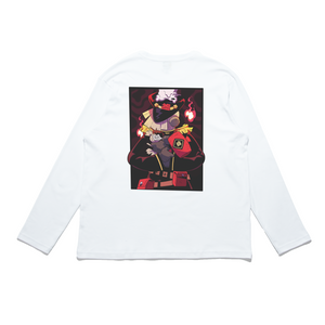 "Goro" Cut and Sew Wide-body Long Sleeved Tee Black/White