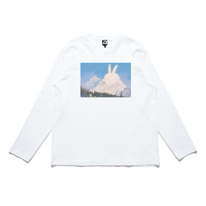 "Dream Big" Cut and Sew Wide-body Long Sleeved Tee White