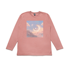 Load image into Gallery viewer, &quot;I’d Reach the Stars Just to See You&quot; Taper-Fit Heavy Cotton Long Sleeve Tee Rose/Sky Blue