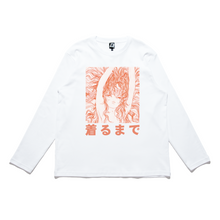 Load image into Gallery viewer, &quot;Mermaid&quot; Cut and Sew Wide-body Long Sleeved Tee White/Black
