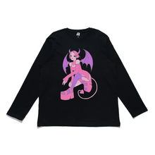Load image into Gallery viewer, &quot;Demon&quot; Cut and Sew Wide-body Long Sleeved Tee White/Black/Pink