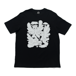 "Angels" Cut and Sew Wide-body Tee White/Black