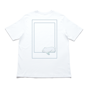 "Dreamy Bear" Cut and Sew Wide-body Tee White
