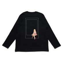Load image into Gallery viewer, &quot;Dreamy Memory&quot; Cut and Sew Wide-body Long Sleeved Tee Black