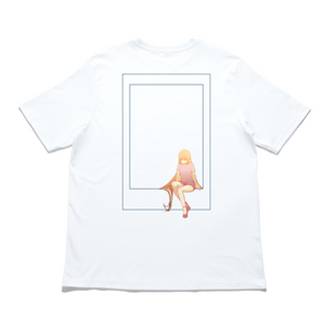 "Dreamy Memory" Cut and Sew Wide-body Tee White