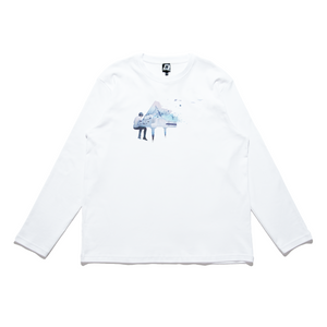 "Spring Ost" Cut and Sew Wide-body Long Sleeved Tee Black