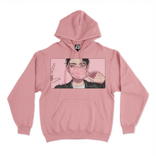 Load image into Gallery viewer, &quot;Mask&quot; Fleece Hoodie Light Pink