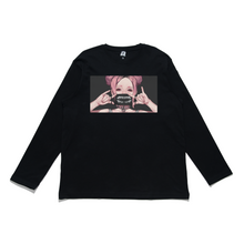 Load image into Gallery viewer, &quot;Mask&quot; Cut and Sew Wide-body Long Sleeved Tee White/Black
