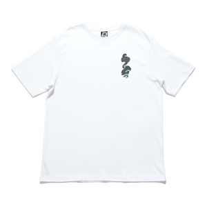 "Dead Cat Smoke" Cut and Sew Wide-body Tee White