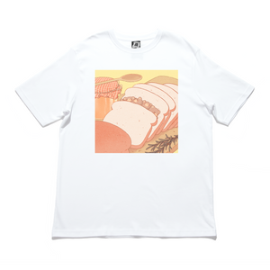"Bed and Breakfast" Cut and Sew Wide-body Tee White