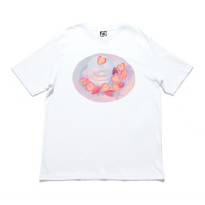 "Strawberry Pancake" Cut and Sew Wide-body Tee White