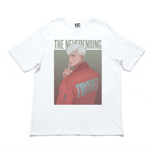 Load image into Gallery viewer, &quot;The Never Ending Trouble&quot; Cut and Sew Wide-body Tee White/Black