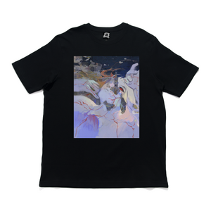 "Shivers" Cut and Sew Wide-body Tee Black