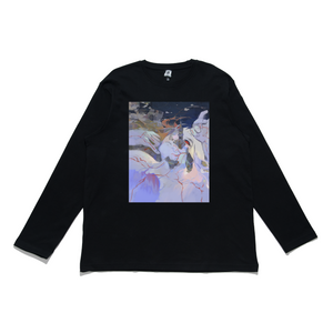 "Shivers" Cut and Sew Wide-body Long Sleeved Tee Black
